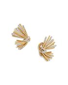 David Yurman 18k Yellow Gold Angelika Diamond Flare Drop Earrings