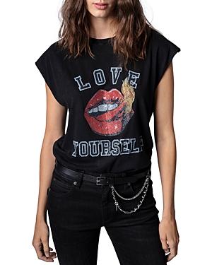 Zadig & Voltaire Cecilia Love Yourself Graphic Tank Top