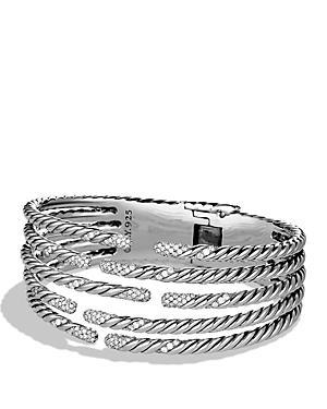 David Yurman Willow Five-row Bracelet With Diamonds