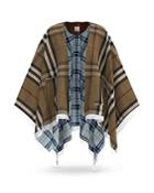 Burberry Reversible Check Wool Cape