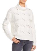 Aqua Cable-knit Turtleneck Sweater - 100% Exclusive