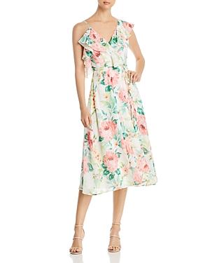 Yumi Kim Chantelle Floral-print Asymmetric Midi Wrap Dress