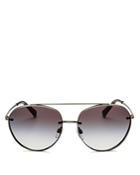 Valentino Brow Bar Square Aviator Sunglasses, 58mm