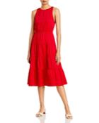 Alice And Olivia Hartley Open Back Tiered Dress