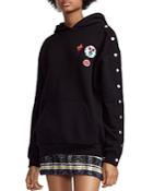 Maje Theodore Patched Snap-sleeve Hoodie