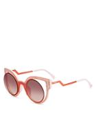 Fendi Floating Round Cat Eye Sunglasses, 49mm