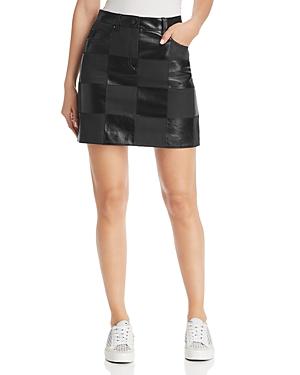Escada Sport Lalla Checkered Leather Mini Skirt