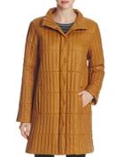 Eileen Fisher Petites Stand Collar Quilted Coat