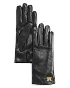 Max Mara Logo-hardware Leather Gloves