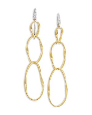 Marco Bicego 18k Yellow Gold Onde Triple Link Hook Earrings