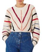 Ba & Sh Gardy Striped Mixed Knit Sweater
