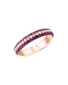 Bloomingdale's Ruby & Diamond Stacking Band In 14k Rose Gold - 100% Exclusive