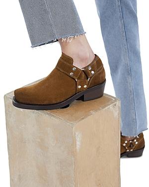 The Kooples Women's Low Suede Western Ankle Booties