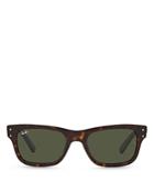 Ray-ban Women's Havana Rectangle Sunglasses, 55mm