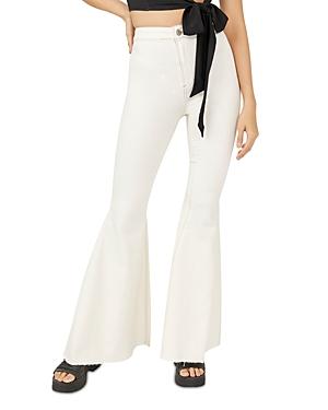 Free People Flare Float On High Rise Flare Leg Jeans In Winter White