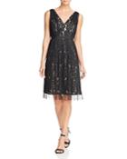 Adrianna Papell Mesh & Lace Dress