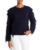 Aqua Cashmere Fringe Cashmere Sweater - 100% Exclusive