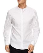 Sandro Oxford Banded-collar Slim Fit Button-down Shirt