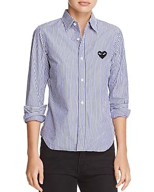 Comme Des Garcons Play Heart Striped Shirt