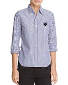Comme Des Garcons Play Heart Striped Shirt