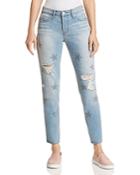 Hudson Riley Crop Relaxed Straight Jeans In Amplify