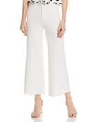 Mother The Swooner Roller Cropped Wide-leg Jeans In Whipping The Cream