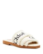 Chloe Women's Woody Shearling Flat Sandals