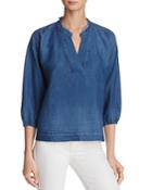 Soft Joie Casden Fringed-collar Chambray Top