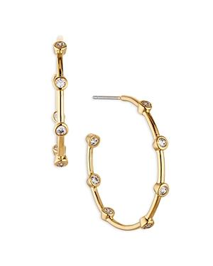 Nadri Daylight Bezel C Hoop Earrings