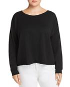 Eileen Fisher Plus Cropped Linen Sweater