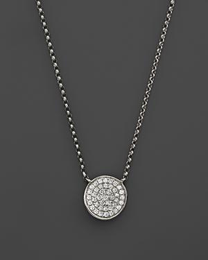 Kc Designs Diamond Pave Disc Pendant Necklace In 14k White Gold, .13 Ct. T.w.
