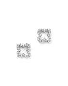 Diamond Clover Stud Earrings In 14k Yellow Gold, .20 Ct. T.w- 100% Exclusive