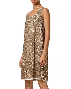 Allsaints Brellie Embellished Chemise Dress