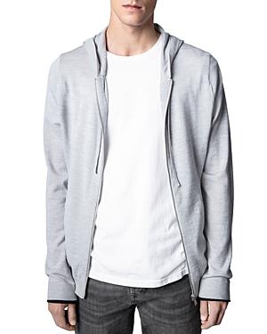 Zadig & Voltaire Merino Wool Zip Front Hoodie