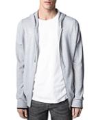 Zadig & Voltaire Merino Wool Zip Front Hoodie
