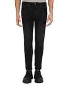 The Kooples Straight Slim Jeans In Black Washed