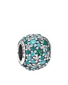 Pandora Charm - Sterling Silver, Cubic Zirconia & Crystal Ocean Mosaic Pave, Moments Collection