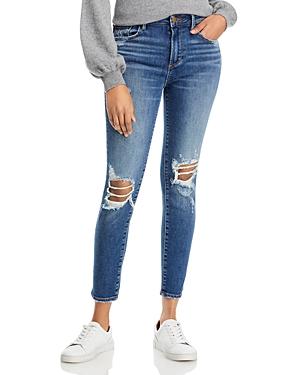 Aqua Marley Ripped Skinny Jeans In Medium Blue - 100% Exclusive