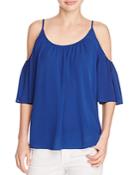 French Connection Polly Plains Cold-shoulder Top
