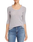 Rebecca Taylor Pointelle Scoop-neck Sweater