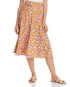 Faithfull The Brand Luda Belted Floral Print Midi Skirt