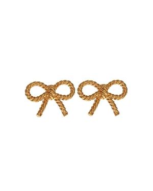 Olivia Burton Gold Tone Vintage Bow Stud Earrings