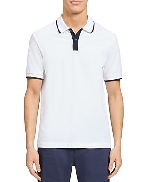 Theory Color Tipped Pique Polo Shirt