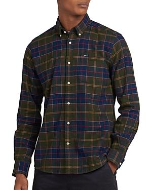 Barbour Kyeloch Cotton Herringbone Tartan Tailored Fit Button Down Shirt