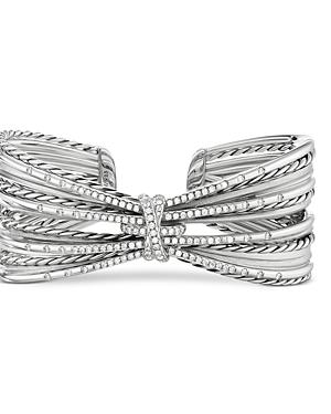David Yurman Sterling Silver Angelika Diamond Maltese Cuff Bracelet