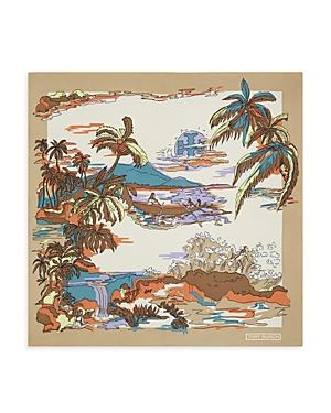 Tory Burch Palm Tree Postcard Silk Neckerchief