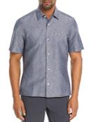 Boss Lukka Regular Fit Short Sleeve Leaf Print Shirt