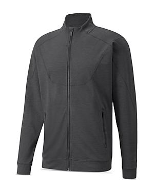 Puma Train Cloudspun Logo Print Pieced Full Zip Mock Neck Sweatshirt