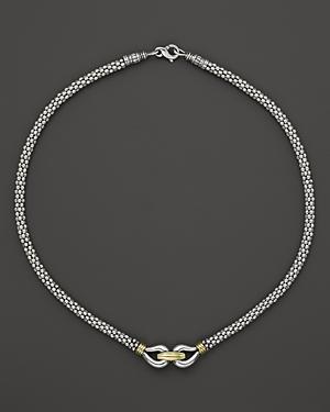 Lagos 18k Gold And Sterling Silver Derby Caviar Necklace, 16
