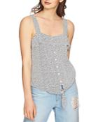 1.state Dot Print Tie-front Top
